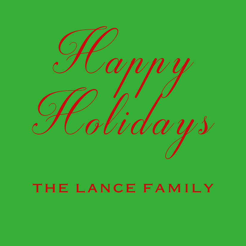 Mimi Paper Holiday Sticker - Fancy Script Green