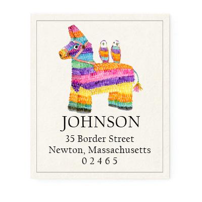Return Address Label - Pinata Party