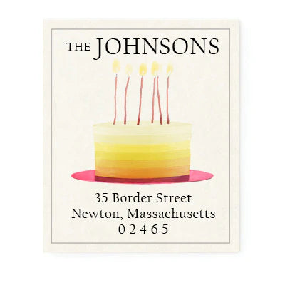 Return Address Label - Cake Ombre