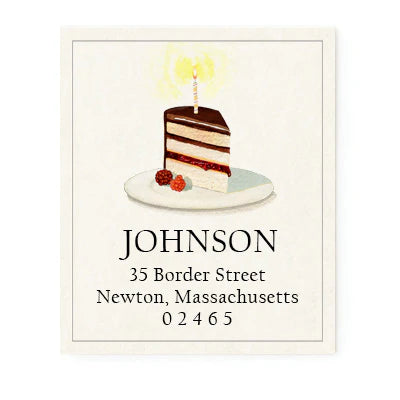 Return Address Label - Slice of Cake