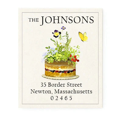 Return Address Label - Cake Garden Party