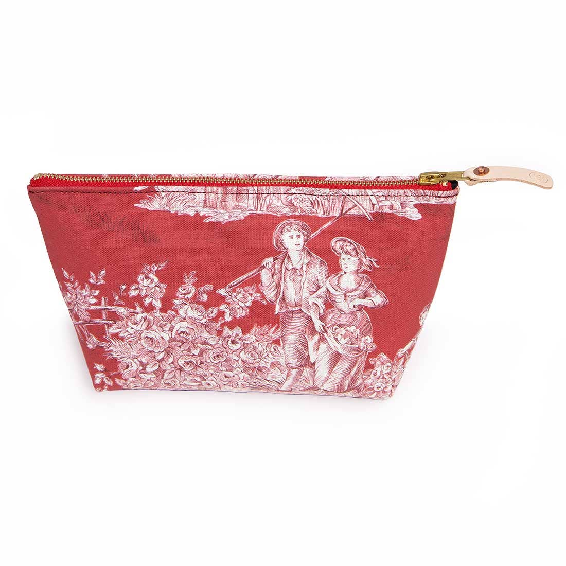 Toile Travel Clutch - Scarlet