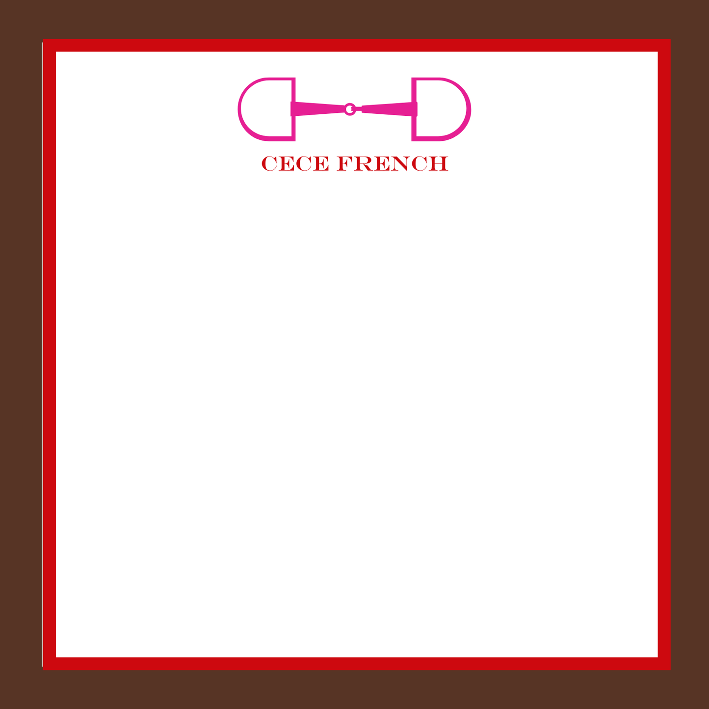 Mimi Paper Flat Notepad Personalized - Equestrian