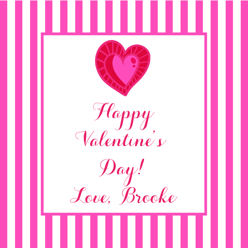 Mimi Paper Sticker - Valentine Stripes