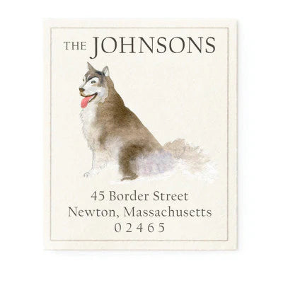 Return Address Label - Siberian Husky