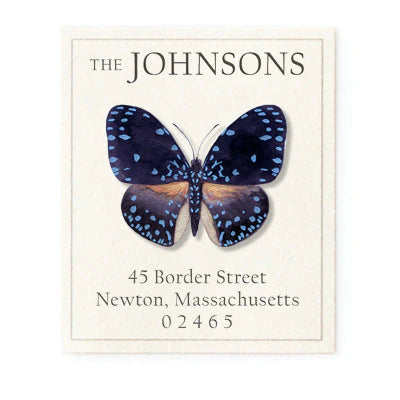 Return Address Label - Veluntina Butterfly