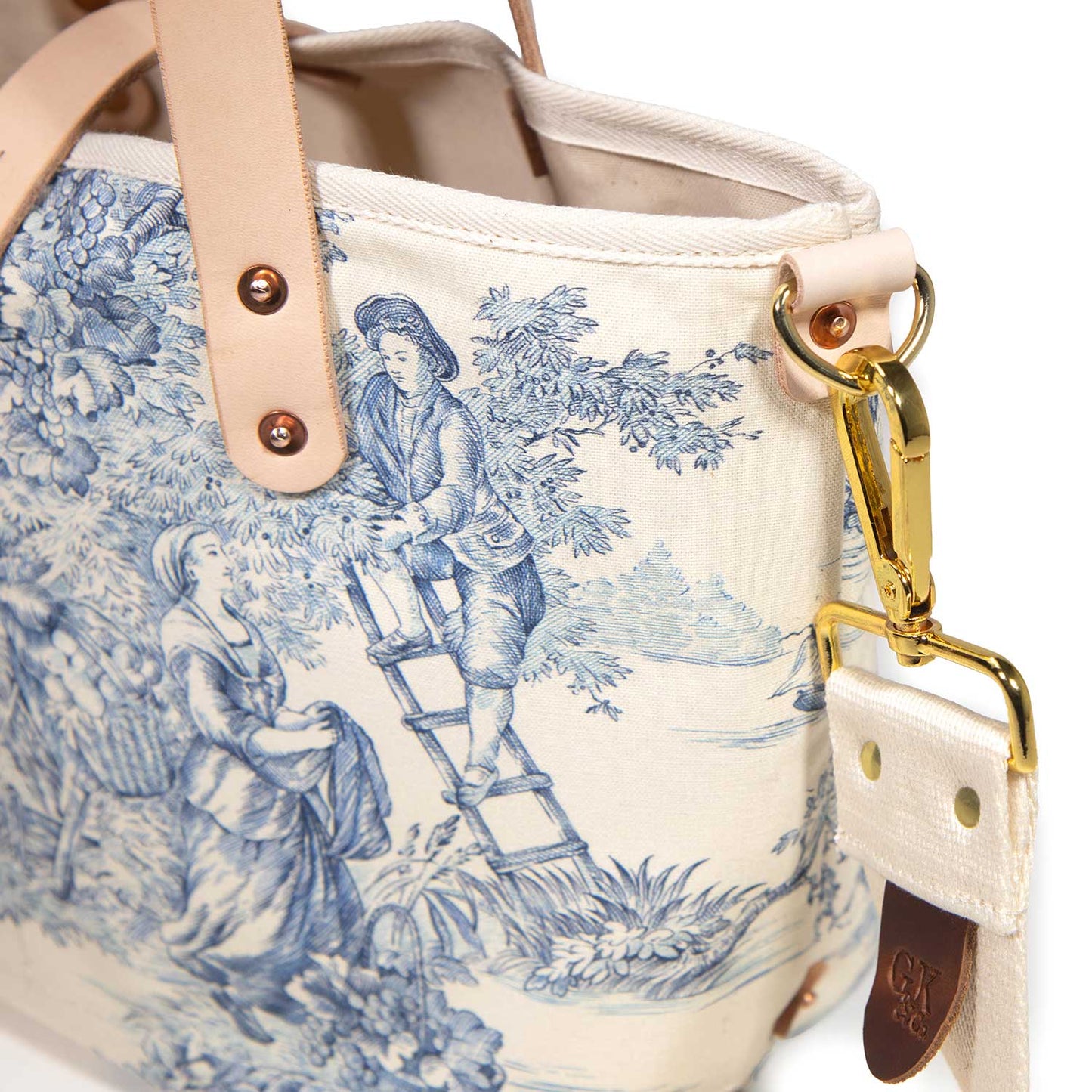 All Day Mini Tote - Delftware Toile