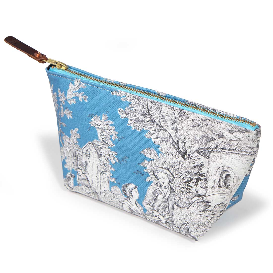 Toile Travel Clutch Cerulean