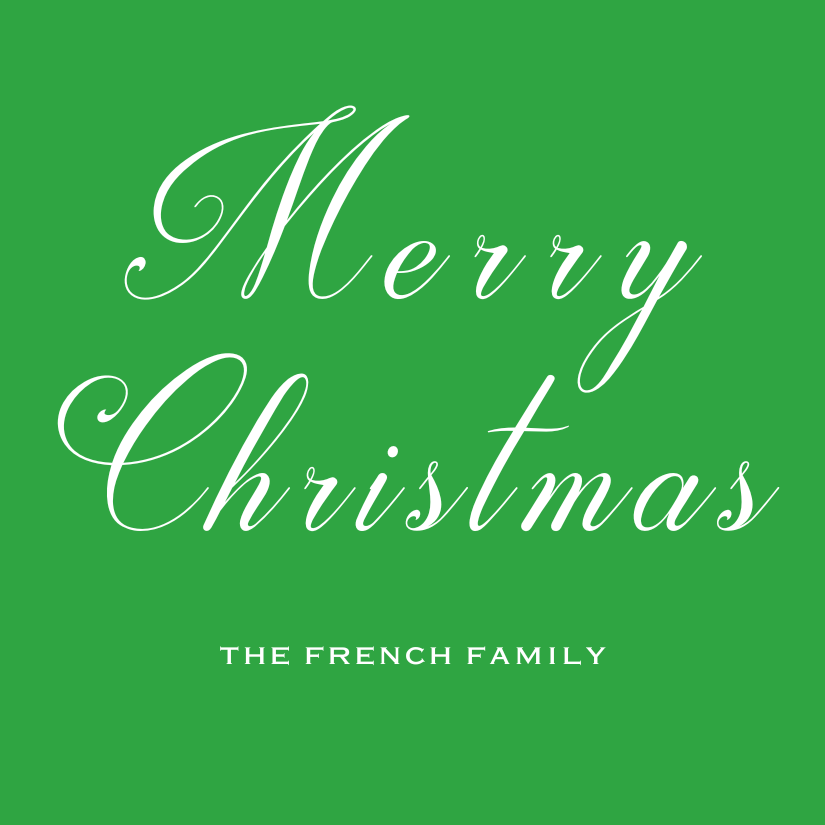 Mimi Paper Holiday Sticker - Fancy Script Green