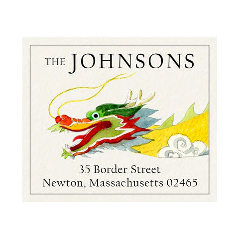 Return Address Label - Golden Dragon