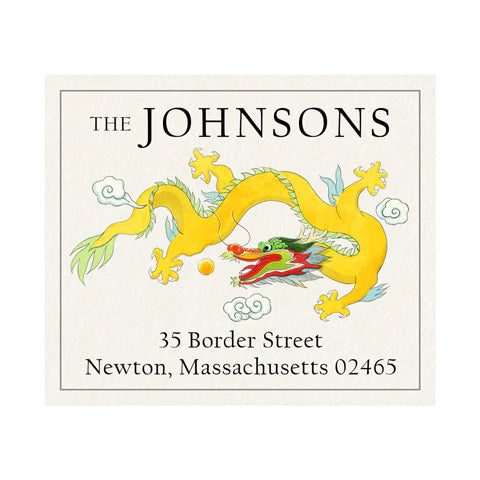 Return Address Label - Dragon Dance