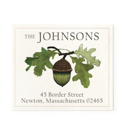 Return Address Label - Acorn Stem