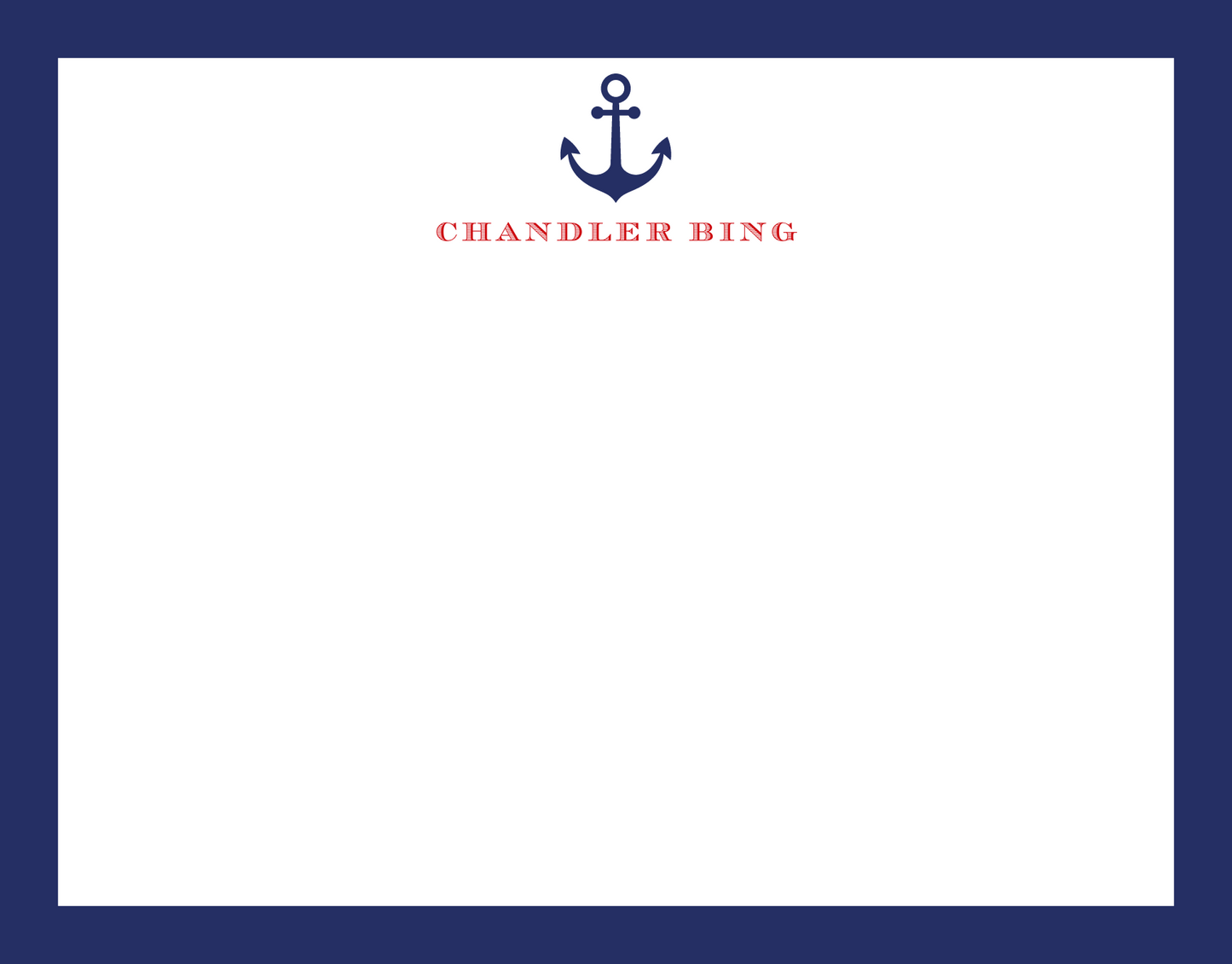 Mimi Paper Flat Note Personalized - Anchor