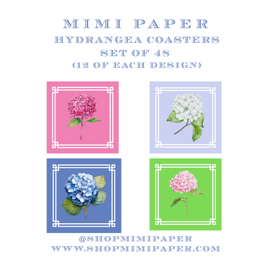 Mimi Paper Coasters - Hydrangeas