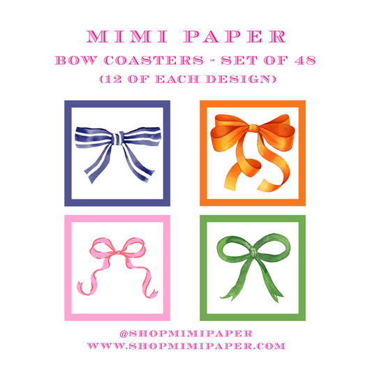 Mimi Paper Coasters - Bows