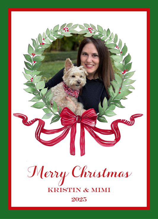 Mimi Paper Holiday Photo Card - Photo Wreath