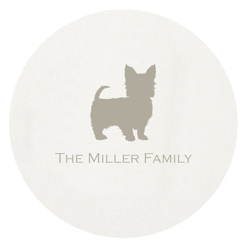 Letterpress Coaster - Dog Silhouette