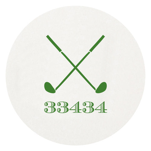 Letterpress Coaster - Golf Clubs