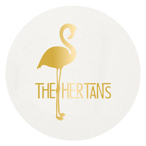 Letterpress Coaster - M132 Flamingo