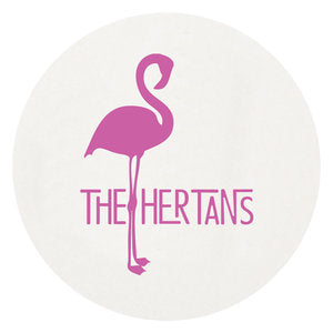 Letterpress Coaster - M132 Flamingo