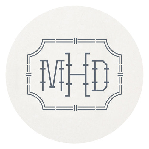Letterpress Coaster - M231 Bamboo Monogram