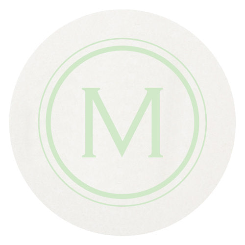 Letterpress Coaster - M3 Single Block Monogram
