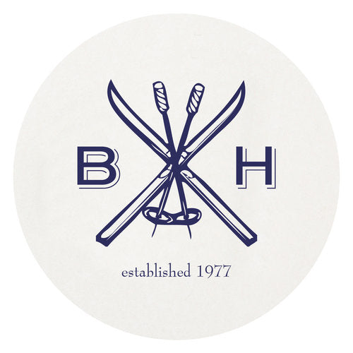 Letterpress Coaster - Skis