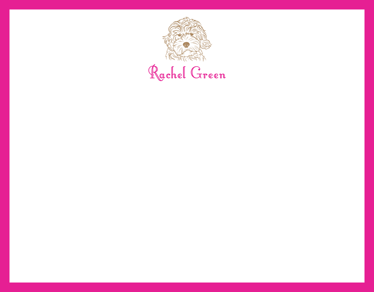 Mimi Paper Flat Note Personalized - Golden Doodle 2