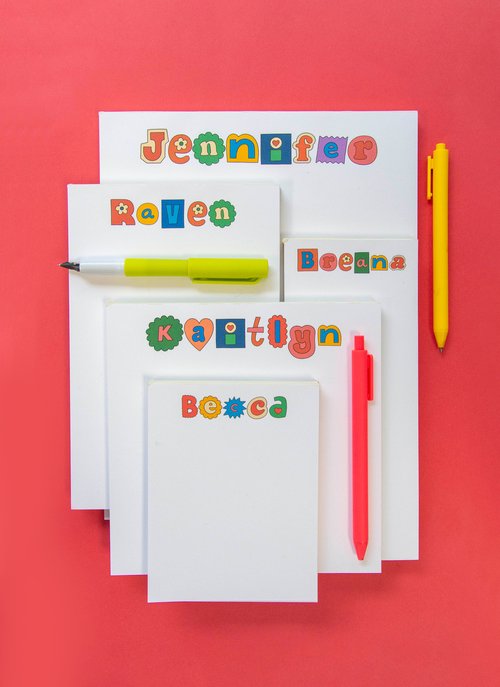 HP Notepad Cute Cutout Letters