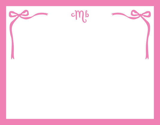 Mimi Paper Flat Note Personalized - Double Bows