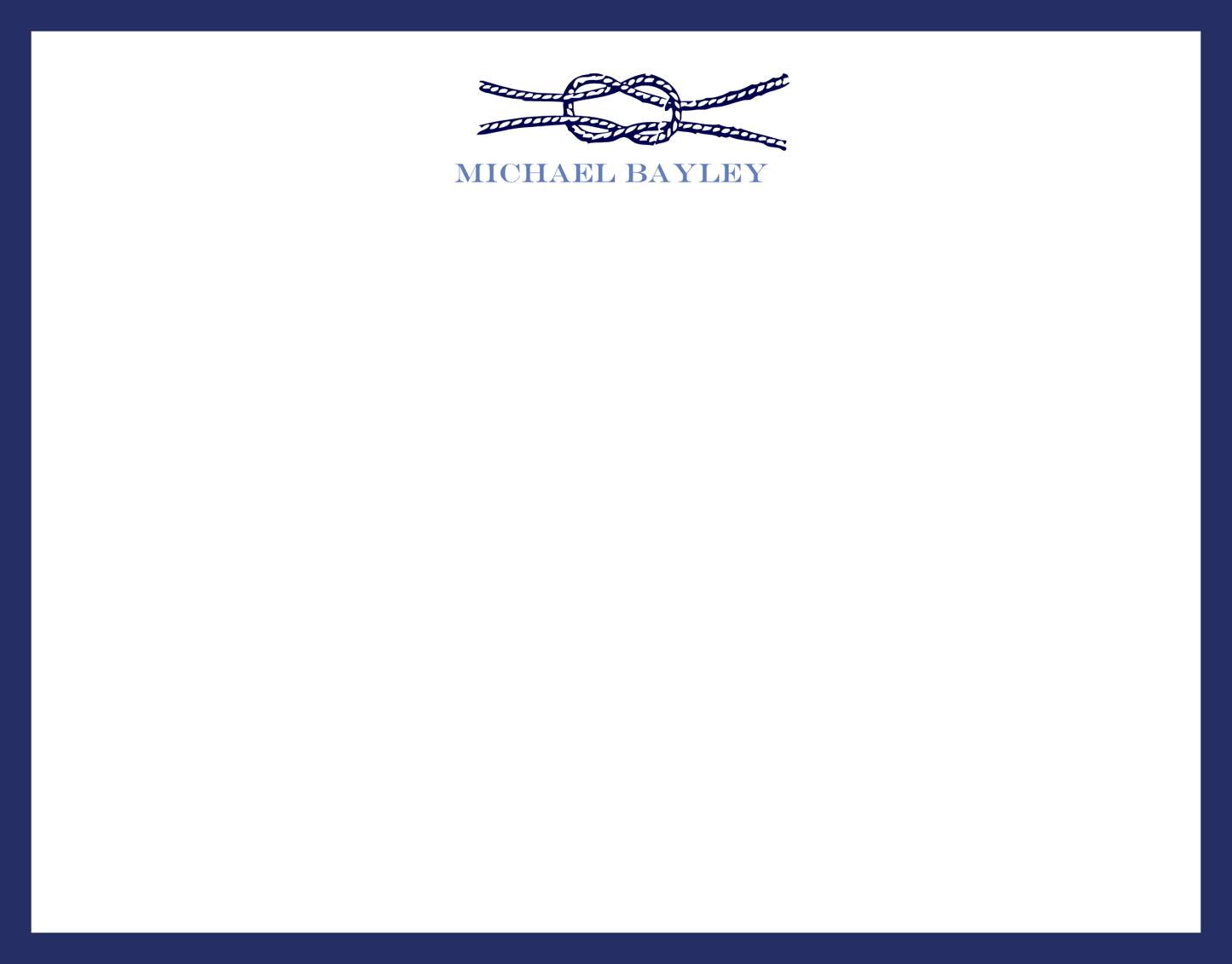 Mimi Paper Flat Note Personalized - Nautical Knot
