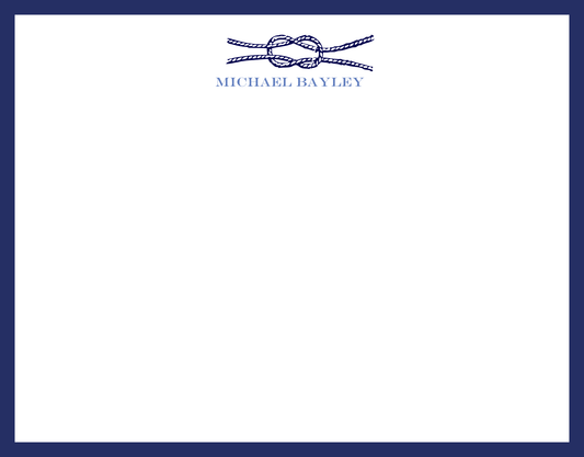 Mimi Paper Flat Note Personalized - Nautical Knot