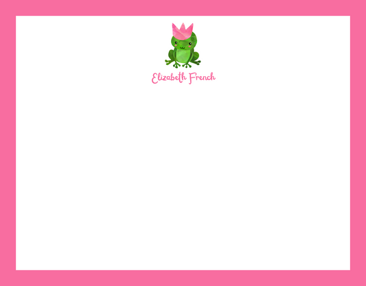 Mimi Paper Flat Note Personalized - Frog