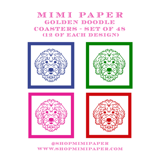 Mimi Paper Coasters - Golden Doodles