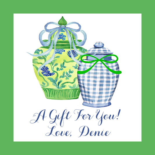 Mimi Paper Sticker -  Green Ginger Jars