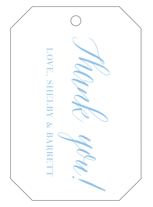 Letterpress Tag - T107 Thank you