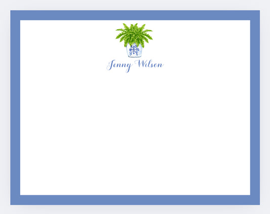 Mimi Paper Flat Note Personalized - Ferns