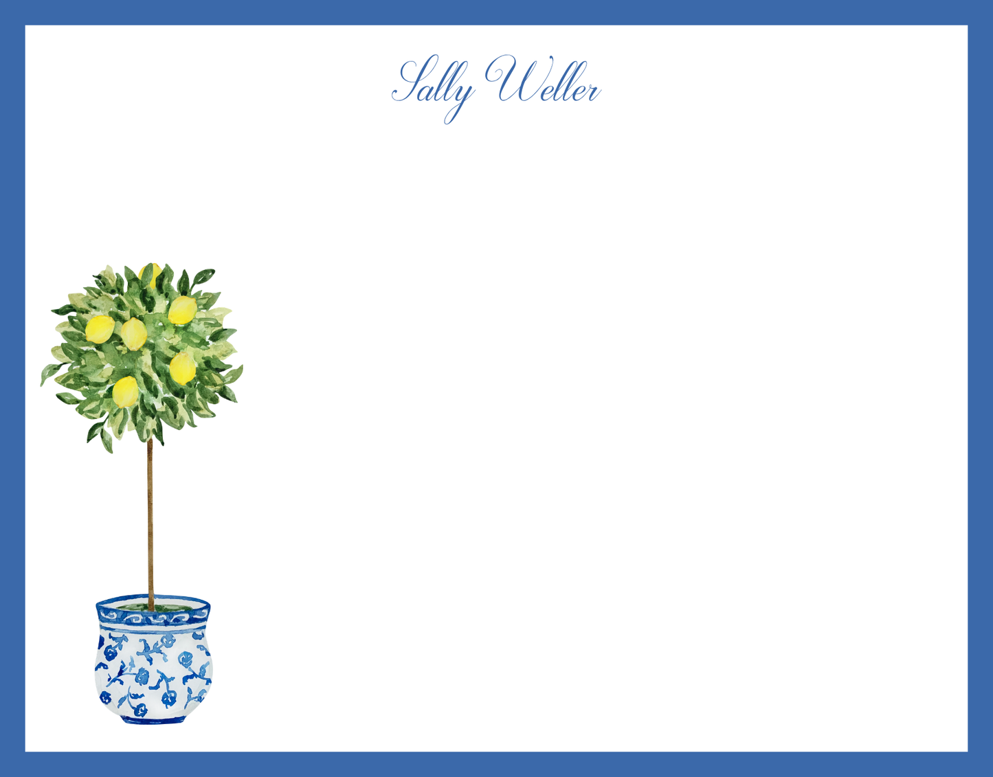 Mimi Paper Flat Note Personalized - Lemon Tree