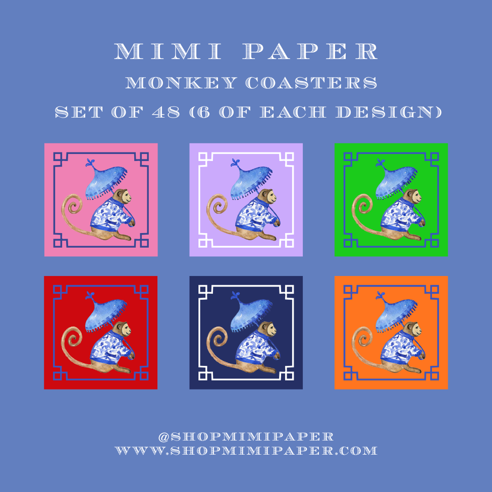 Mimi Paper Coasters - Monkeys