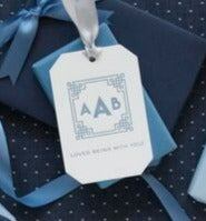 Letterpress Tag - T225 Lattice Monogram