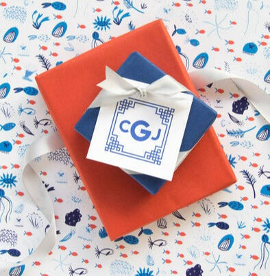 Letterpress Tag - T225 Lattice Monogram