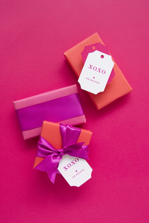 Letterpress Tag - T395 XOXO Heart