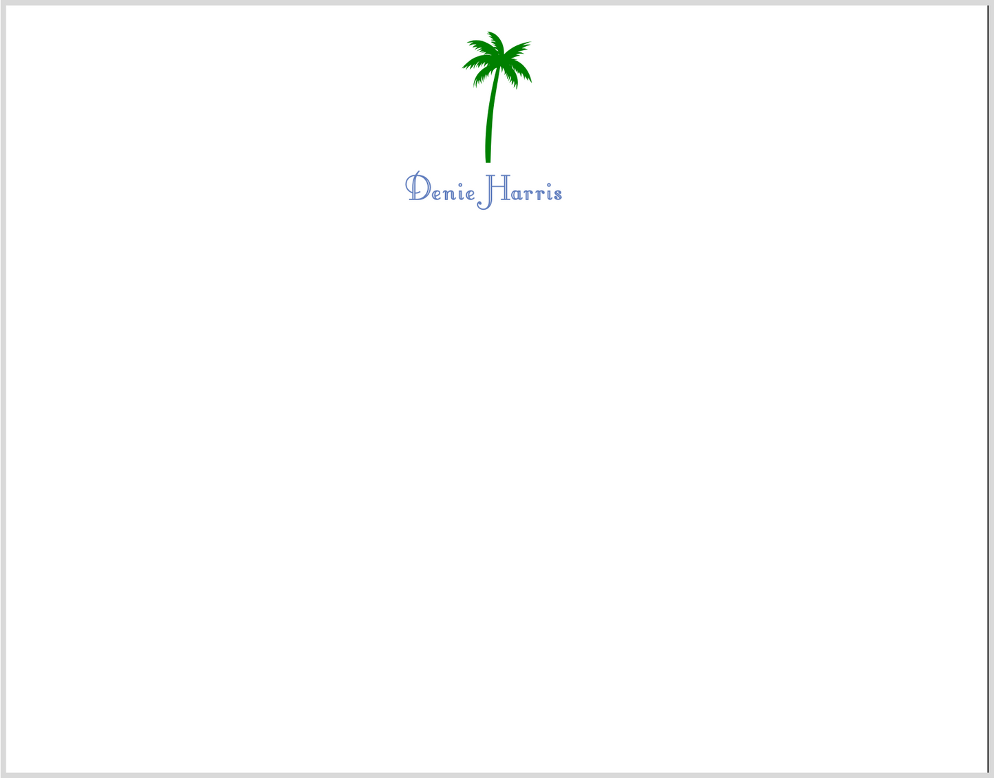 Mimi Paper Petite Note Personalized - Palm Tree