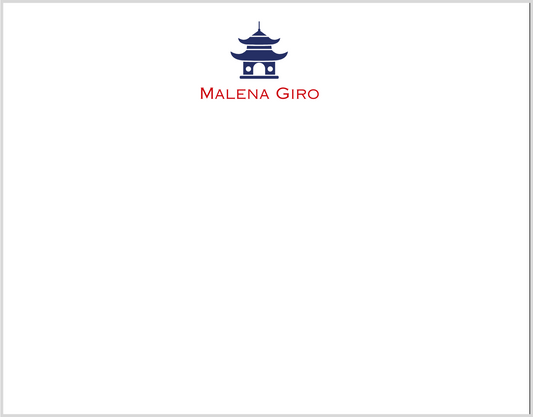Mimi Paper Petite Note Personalized - Pagoda