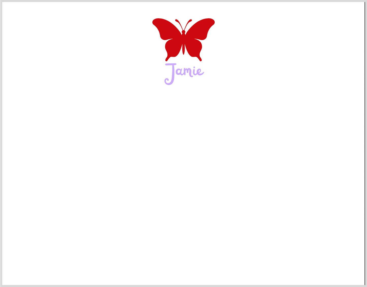 Mimi Paper Petite Note Personalized - Butterfly