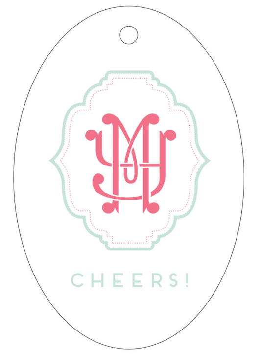 Letterpress Tag - T6 Two Letter Monogram
