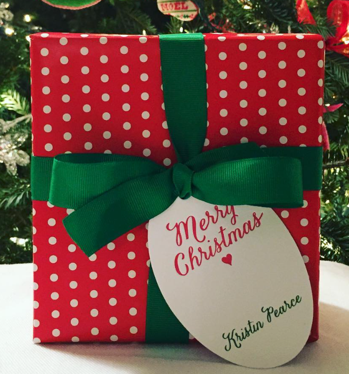 Letterpress Tag Holiday- T87 Merry Christmas