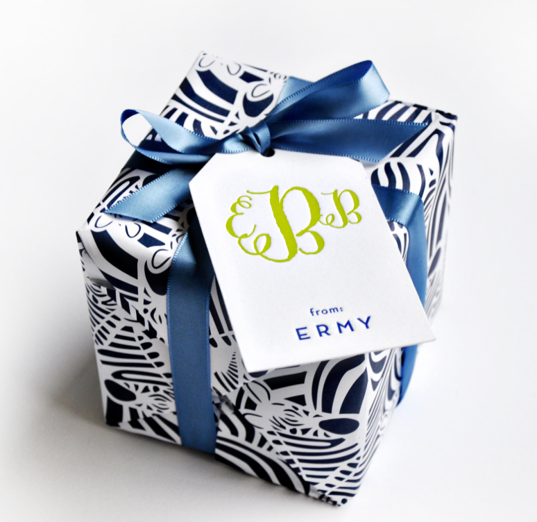 Letterpress Tag - T11 Script Monogram