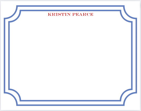 Mimi Paper Flat Note Personalized - Fretwork Border