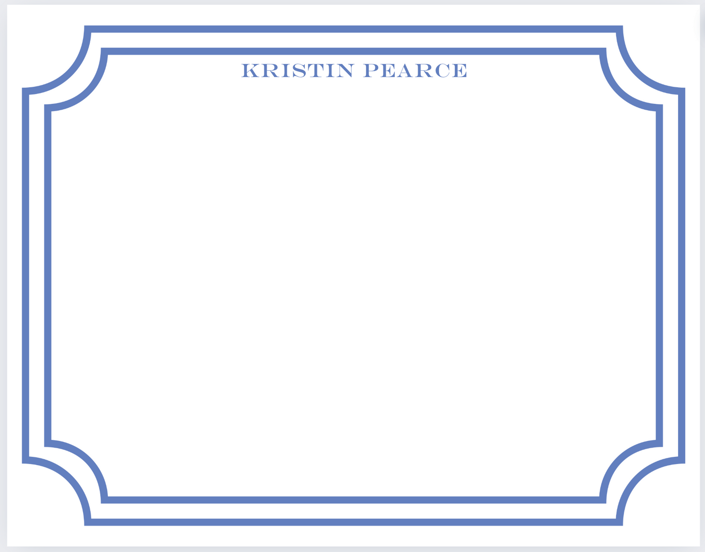 Mimi Paper Flat Note Personalized - Fretwork Border